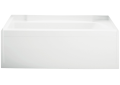 Sterling® 71151110-0 Bathtub, Accord®, Soaking Hydrotherapy, Rectangle Shape, 60-1/4 in L x 33-1/4 in W, Left Drain, White