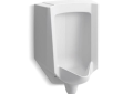Kohler® 4991-ER-0 Bardon™ High Efficiency Washdown Urinal, 0.125/1 gpf Flush Rate, Rear Spud, Wall Mount, White