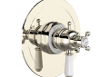 Rohl U.TEW44W1LPN Edwardian 1/2" Thermostatic & Pressure Balance Trim with 2 Functions (No Share) with Lever Handle - Polished Nickel