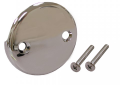 Jones Stephens™ T05013 2-Hole Waste and Overflow Plate, Zinc, Polished Chrome