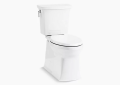Kohler K-5709-0 Corbelle(TM) Comfort Height(TM) Two-Piece Elongated Chair Height 1.28 GPF Toilet with ContinuousClean XT, Skirted Trapway, Left-Hand Trip Lever and Revolution 360(TM) Swirl Flushing Technology, Seat not Included - White