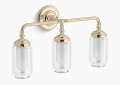 Kohler K-32806-SC03-AFL Artifacts(TM)  23" Three-Light Sconce - French Gold