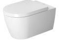 DURAVIT 2529090092 Rimless Toilet, ME by Starck, Elongated Bowl, 15-3/4 in H Rim, 1.6/0.8 gpf, White, Import