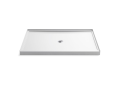 Kohler® 8659-0 Rely® 1-Piece Single Threshold Shower Base, White, Center Drain, 60 in L x 42 in W x 4-1/4 in D