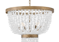 Fredrick Ramond FR30206BNG DUNE Transitional Pendant, (6) Lamps Lamp, 6/60 W Fixture, 120 V, Burnished Gold Housing