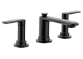 Moen® TV6507BL Greenfield™ Low Arc Bathroom Faucet, 1.2 gpm Flow Rate, 2-3/4 in H Spout, 8 to 16 in Center, Matte Black, 2 Handles, Lift Rod Drain, Domestic