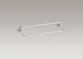 Kohler® 11413-CP Double Towel Bar, Bancroft®, 24 in L Bar, 4-7/8 in OAD x 3-3/4 in OAH, Metal, Polished Chrome