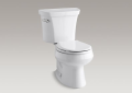 Kohler® 3977-0 2-Piece Toilet, Wellworth®, Round Bowl, 14-1/2 in H Rim, 12 in Rough-In, 1.6 gpf, White