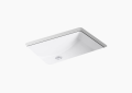 Kohler® 2215-0 Ladena® Bathroom Sink With Overflow Drain, Rectangular Shape, 23-1/4 in W x 16-1/4 in D x 8-1/8 in H, Undermount Mounting, Vitreous China, White