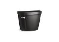 Kohler® 31615-7 Cimarron® Toilet Tank, 1.28 gpf, Left Hand Trip Lever Flush, Black