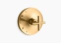 Kohler K-TS14423-3-2MB Purist(R) Rite-Temp(R) Valve Trim with Cross Handle - Vibrant Brushed Moderne Brass