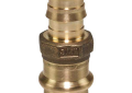 Uponor LFP4517575 3/4 inch PEX X 3/4 inch Copper ProPEX Lead Free Brass Copper Press Adapter