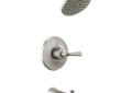 DELTA® T14433-SS Monitor® 14 Series Tub and Shower Trim, 1.75 gpm Shower, Brilliance® Stainless Steel