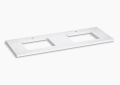 Kohler K-28258-EST Silestone(R) 61" Quartz Vanity Top with Two Rectangular Cutouts - Eternal Statuario