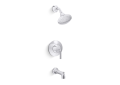 Kohler® TS27421-4-CP TS27421-4 Transitional Bath and Shower Trim Kit, 2.5 gpm Shower, Polished Chrome
