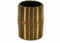 Jones Stephens™ N22000 Pipe Nipple, 3/8 in x Close L, Brass