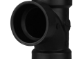 Charlotte ABS 00400 0600 Sanitary Tee, 1-1/2 in Nominal, Hub End Style, SCH 40/STD, ABS, Domestic