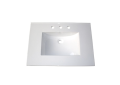 Fairmont Designs TC-3122W8 31 inch x 22 inch White Ceramic Vanity Sink Top with Integral Bowl