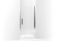 Sterling® 5698-39S-G05 5600 Headerless Swinging Pivot Shower Door, Tempered Glass, Frameless Silver Frame, 37-1/2 to 39 in Opening Width, 1/4 in THK Glass