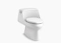 Kohler® 3722-0 1-Piece Toilet With Left-Hand Trip Lever, San Raphael®, Elongated Bowl, 15 in H Rim, 12 in Rough-In, 1.28 gpf, White