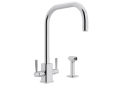 Perrin & Rowe U.4310LS-APC-2 Holborn Kitchen Faucet Edwardian Single Hole, 16 gpm Flow Rate, Chrome, Import
