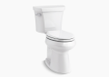 Kohler® 76301-0 2-Piece Toilet, Highline® Comfort Height®, Elongated Bowl, 16-1/2 in H Rim, 12 in Rough-In, 1.28 gpf, White