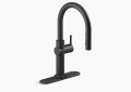 Kohler K-22974-BL Crue Touchless Pull-Down Single-Handle Kitchen Faucet - Matte Black