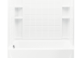 Sterling® 71120120-0 Tile Look Tile Bath/Shower, Ensemble®, 60-1/4 in L x 33-1/4 in W x 75-1/4 in H, Solid Vikrell®, White