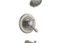 DELTA® T17438-SS Monitor® 17 Tub and Shower Trim, 1.75 gpm Shower, Stainless Steel