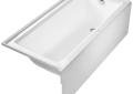 DURAVIT 700407000000090 Architec Bathtub, Soaking, Rectangle Shape, 66 in L x 32 in W, Right Drain, White, Import