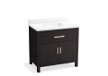 Kohler(R) K-40639-BD1-BWK Kresla(R) 36" Bathroom Vanity Cabinet with Sink and Quartz Top - Carbon Oak