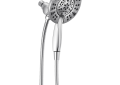 DELTA® 58499 In2ition® 2-in-1 Shower Head and Hand Shower Combo, 1.75 gpm Flow Rate, 60 to 82 in L Hose, Polished Chrome