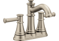 Moen® 6401BN Centerset Bathroom Faucet, Belfield™, Brushed Nickel, 2 Handles, Metal Pop-Up Drain, 1.2 gpm Flow Rate