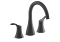 Kohler® T26426-4-BL T26426-4 Simplice® Deck-Mount Tub Faucet, Matte Black, 2 Handles