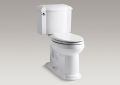 Kohler® 3837-0 2-Piece Toilet, Devonshire® Comfort Height®, Elongated Bowl, 16-1/2 in H Rim, 12 in Rough-In, 1.28 gpf, White