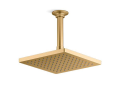 Kohler® 26148-2MB Honesty™ 1-Function Rain Showerhead, 2.5 gpm Max Flow, 1 Spray, Ceiling Mount, 8 in L x 8 in W Head