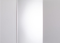 Robern® PLM2430WB Flat Top Medicine Cabinet With Safeseal™ Gasket and Interior Beveled Edge Mirror, 24 in OAW x 30 in OAH, Aluminum, White