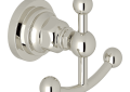 ROHL A1481LIPN San Giovanni Wall Mount Double Robe Hook - Polished Nickel
