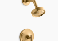 Kohler K-TS14422-4-2MB Purist(R) Rite-Temp(R) Shower Trim with Lever Handle and 2.5 GPM Showerhead - Vibrant Brushed Moderne Brass
