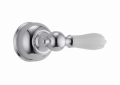 DELTA® H712 Lever Handle, For Use With Series 13/14 Tub and Shower Faucet, Porcelain, Polished Chrome, Domestic