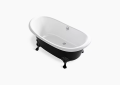 Kohler K-21000-P5-0 Artifacts 66-1/8" x 32-1/2" Freestanding Bath with Iron Black Exterior - White
