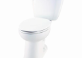 Gerber® GHE21872 Viper® ErgoHeight™ Compact Toilet Bowl, White, Elongated Shape, 10, 12 and 14 in Rough-In, 2 in Trapway