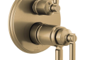 Brizo® T75576-GL TempAssure® Thermostatic Valve With Integrated 3-Function Diverter Trim, 7.2 gpm Valve, Luxe Gold