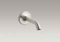 Kohler® 14426-BN Wall Mount 35 deg Non-Diverter Bath Spout, Purist®, Brass, Vibrant® Brushed Nickel