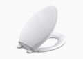 Kohler® 4734-0 Rutledge® Toilet Seat With Lid and Grip-Tight Bumper, Elongated Bowl, Closed Front, Polypropylene, White, Quick Release Hinge