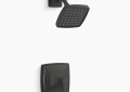 Kohler K-TS27404-4-BL Riff(R) Rite-Temp(R) Shower Trim Kit, 2.5 GPM - Matte Black