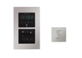 THERMASOL® SEMR-SVSQ-PC Signature Series Modern Steam Shower Kit, Digital LED Display, Square Panel, Polished Chrome, Domestic