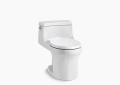 Kohler® 4007-0 1-Piece Toilet, San Souci®, Round Bowl, 15-1/4 in H Rim, 12 in Rough-In, 1.28 gpf, White