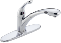 DELTA® 470-DST Signature™ Kitchen Faucet, 1.8 gpm Flow Rate, 120 deg Swivel Spout, Polished Chrome, 1 Handles, 1/3 Faucet Holes