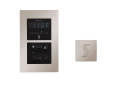 THERMASOL® SEMR-SVSQ-PN Signature Series Modern Steam Shower Kit, Digital LED Display, Square Panel, Polished Nickel, Domestic